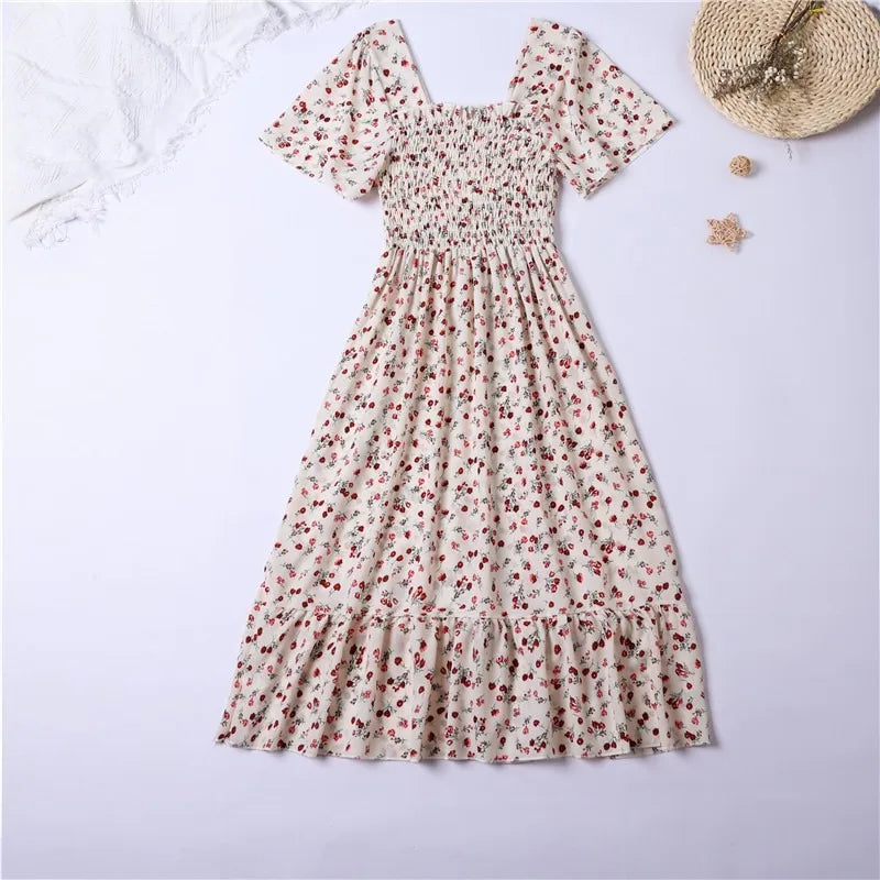 Vestido Floral de Verão em Chiffon – Leve, Elegante e Confortável