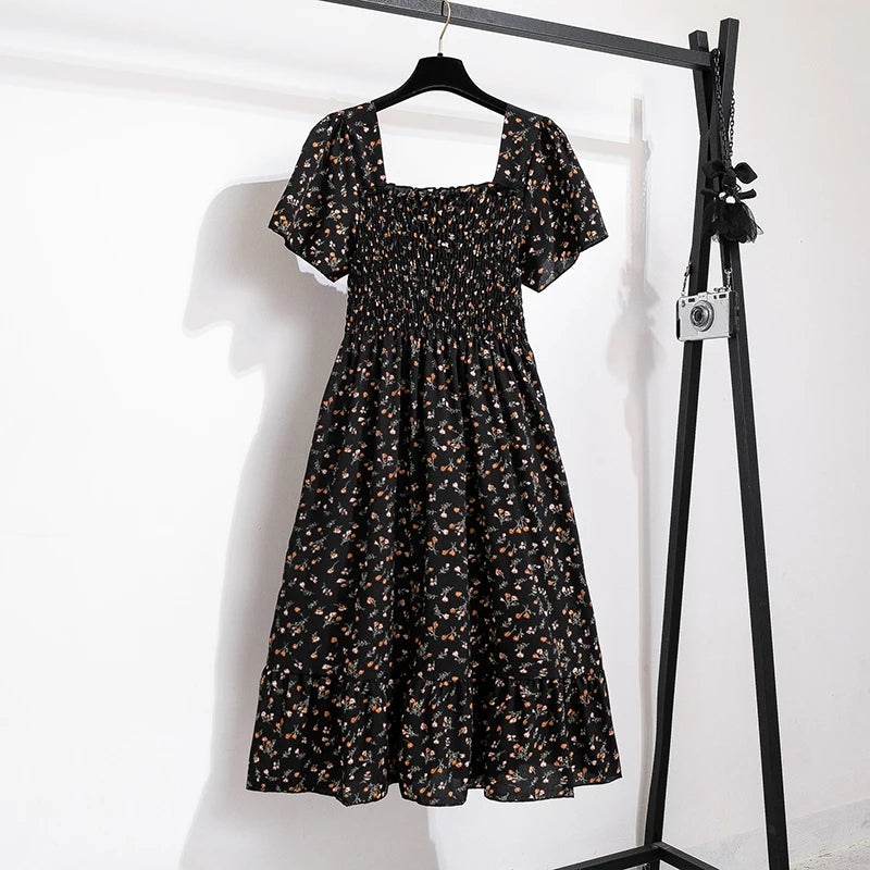 Vestido Floral de Verão em Chiffon – Leve, Elegante e Confortável