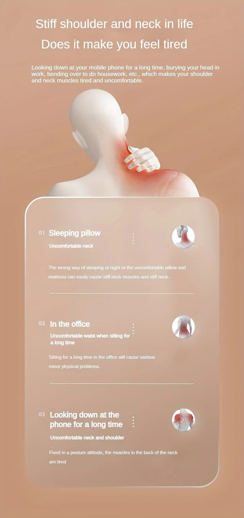 Massageador de Ombros e Pescoço Recarregável – Alívio e Relaxamento em Casa!
