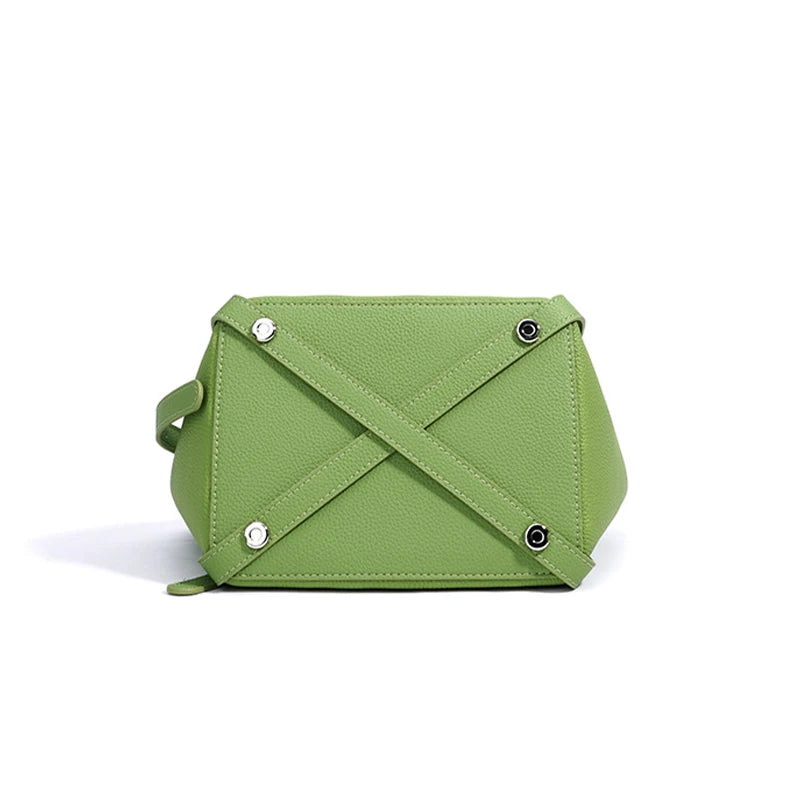 Bolsa Feminina de Couro Legítimo – Luxo Primavera/Verão 2025 | Estilo Cesta | Grande Capacidade