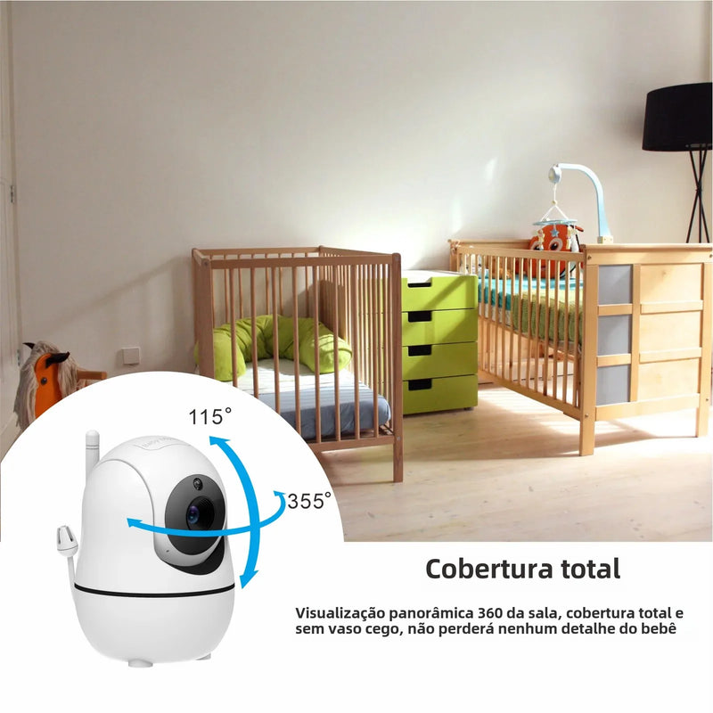 New 5 inch Video Baby Monitor with Camera and Audio, 4X Zoom, 22Hrs Battery, 1000ft Range 2-Way Audio Temperature Sensor Lullaby