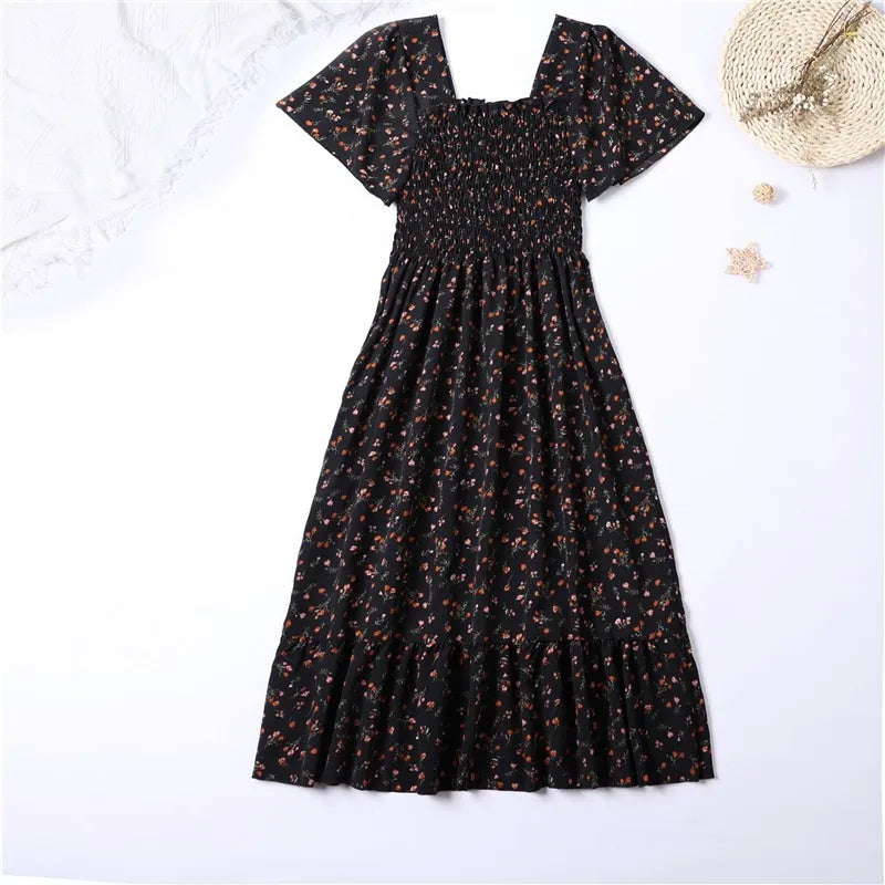 Vestido Floral de Verão em Chiffon – Leve, Elegante e Confortável