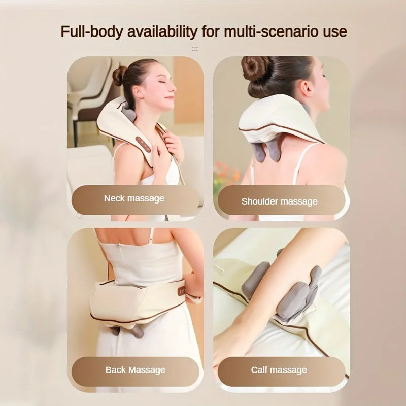 Massageador de Ombros e Pescoço Recarregável – Alívio e Relaxamento em Casa!
