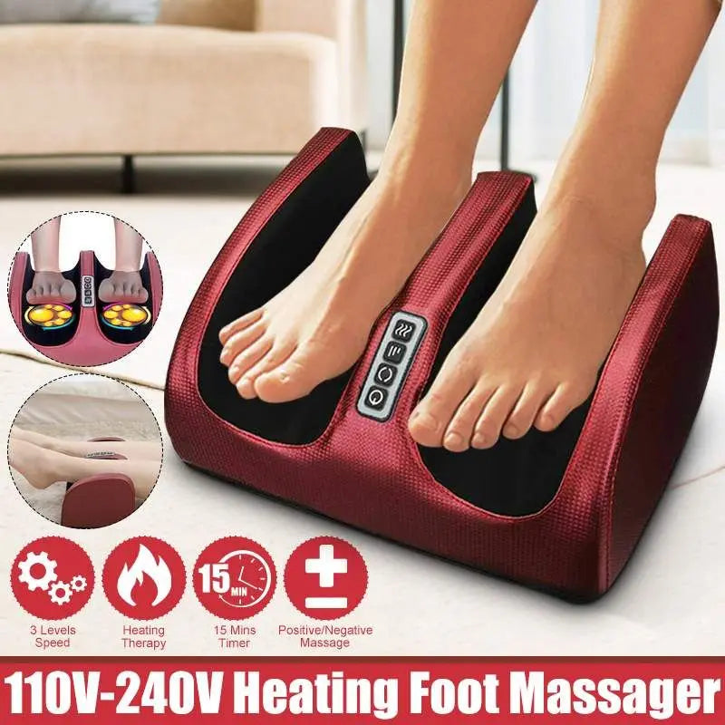 Massageador Elétrico para Pés com Aquecimento – Alívio e Relaxamento em Casa