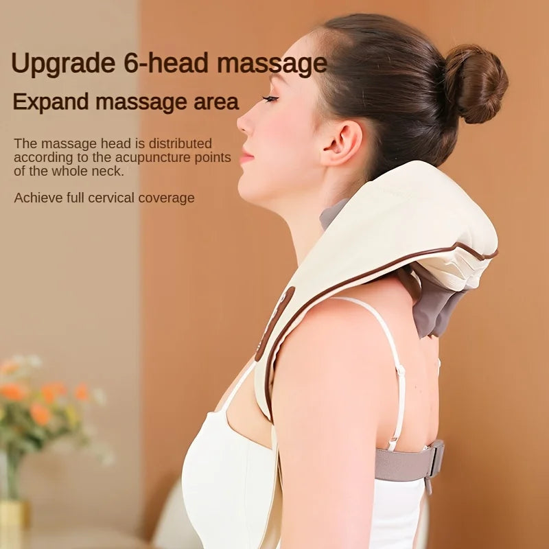 Massageador de Ombros e Pescoço Recarregável – Alívio e Relaxamento em Casa!