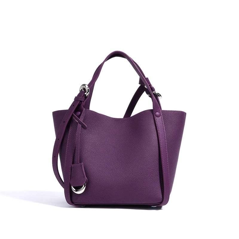 Bolsa Feminina de Couro Legítimo – Luxo Primavera/Verão 2025 | Estilo Cesta | Grande Capacidade